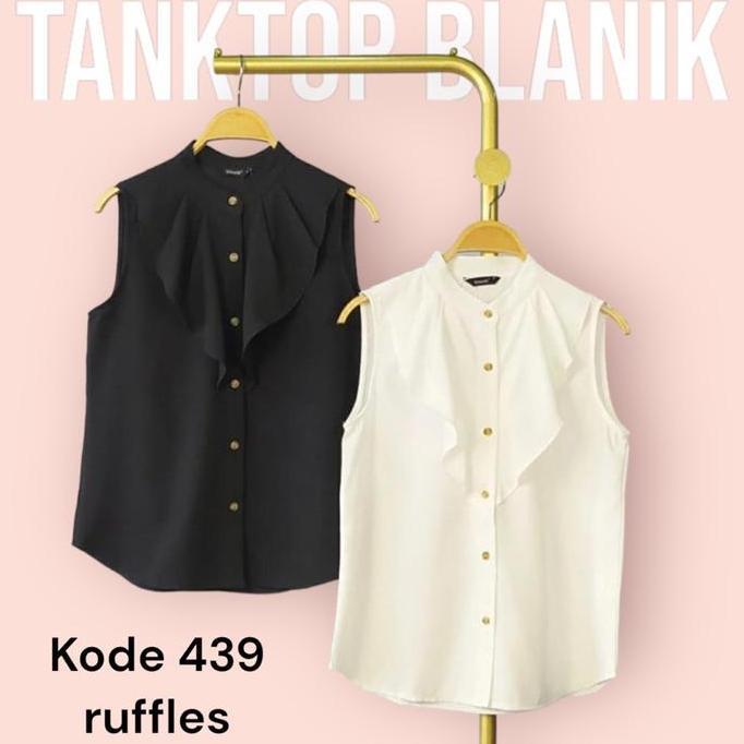 Promo Chloebeautyshop - Tanktop Dalaman Singlet Blouse Wanita Blanik / Inner Blazer Tanpa Lengan COD