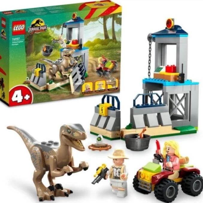 Lego Jurassic world 76957 Velociraptor Escape Building Toy Set origina