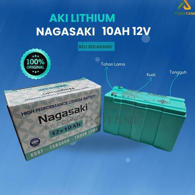 Aki Lithium 12V 8Ah 9AH 10 AH Sprayer Elektrik Nagasaki