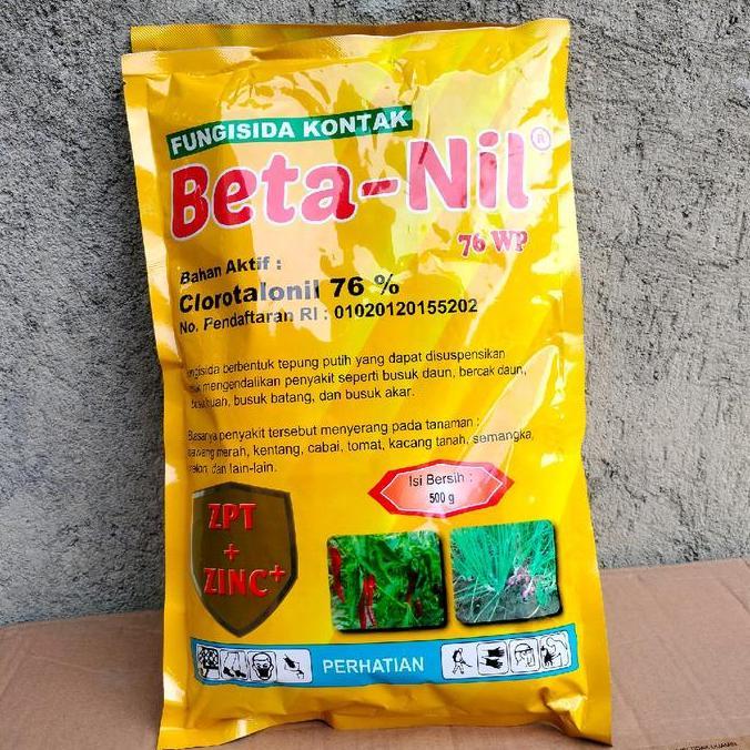 Fungisida Kontak Beta nil 76 WP 500 Gram Klorotalonil Plus Zink Zpt / Fungisida Daconil Untuk Mengen
