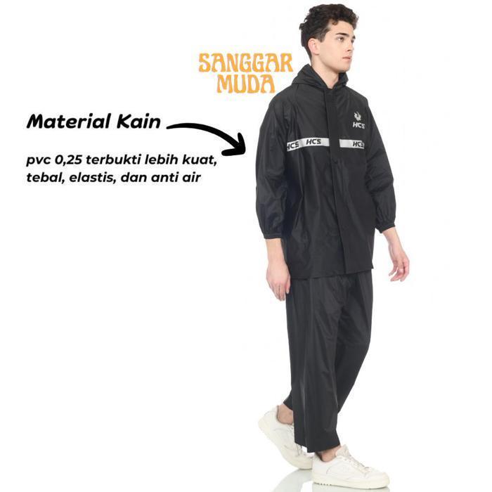 fh-46 HCS Jas Hujan Pria dan Wanita Anti Rembes Jas Hujan Setelan Mocca Hemat
