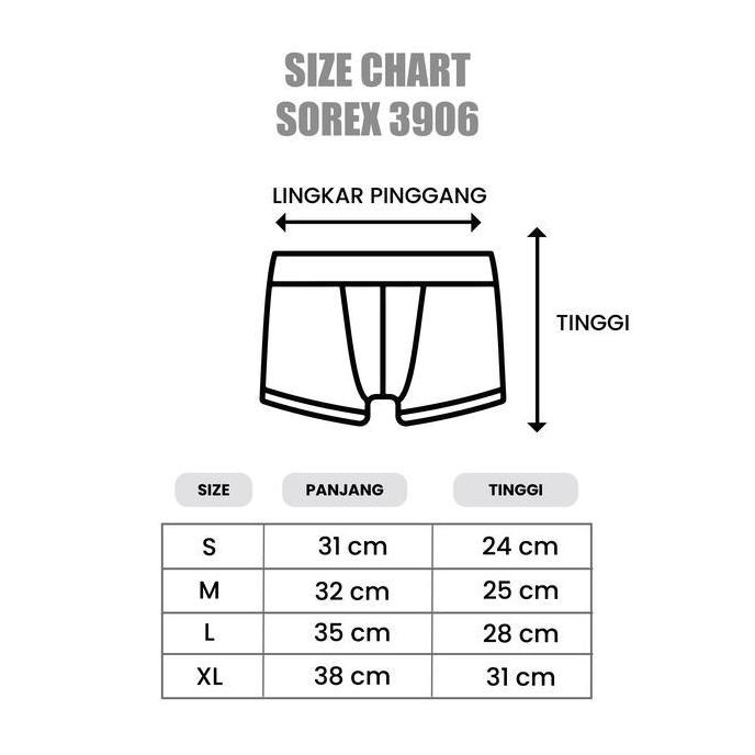 DR111 - Sorex CD LK M 3905 ; 3906 | Celana Dalam Pria | Brief Boxer Trunk Sport | 1 pcs | BISA PILIH