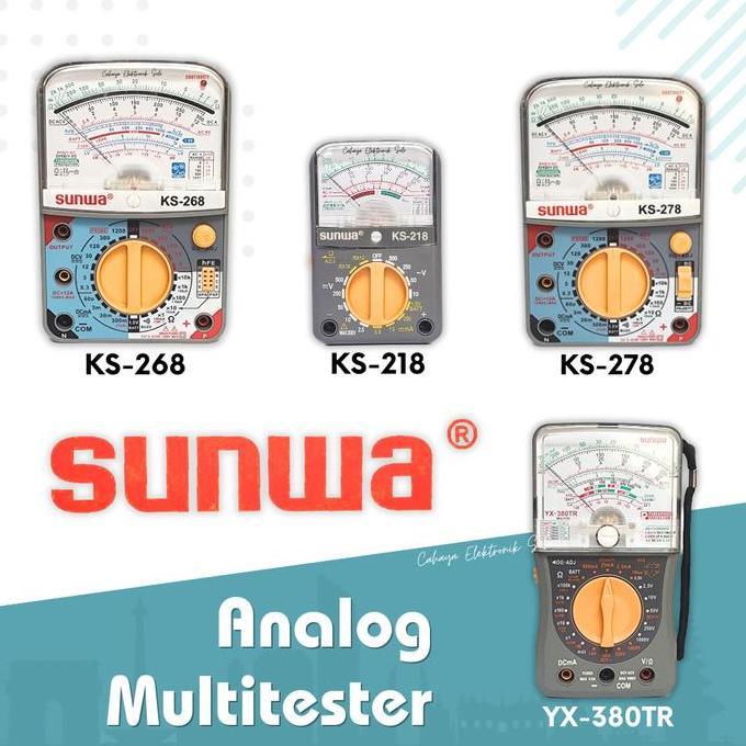 Multitester Multimeter Analog Sunwa KS 218 268 278 YX 380 TR YX380TR Dioda Volt Ampere Ohm