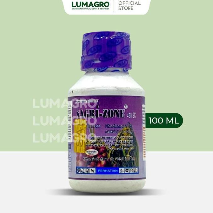 Fungisida Sagri Zone 450SC 100ml Difenokonazol Azoksistrobin Pengendali Hawar Daun Pengendali Busuk 