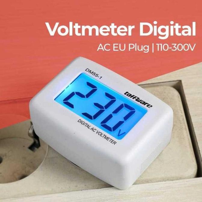PENGUKUR VOLTASE DIGITAL LCD COLOKAN AC PLN PANEL TESTER VOLT METER 55