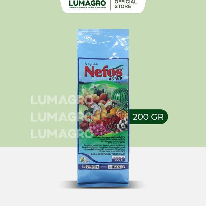 Fungisida Nefos 45WP 200gr Tembaga Oksiklorida Zineb Simoksanil Pengendali Penyakit Pada Tanaman