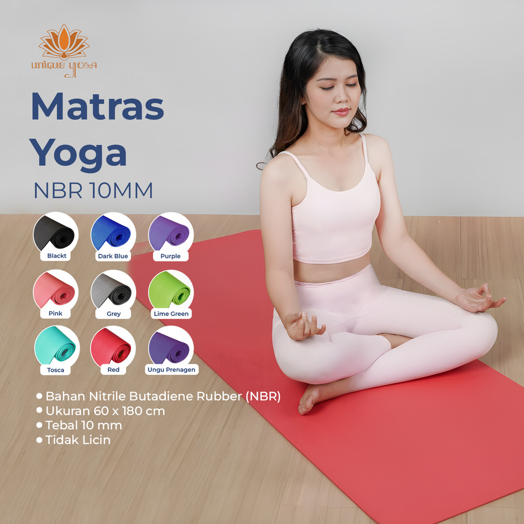 Yoga Mat NBR / Matras Yoga NBR Tebal 10mm / matras yoga murah jakarta / NBR Yoga Mat / Matras Yoga T