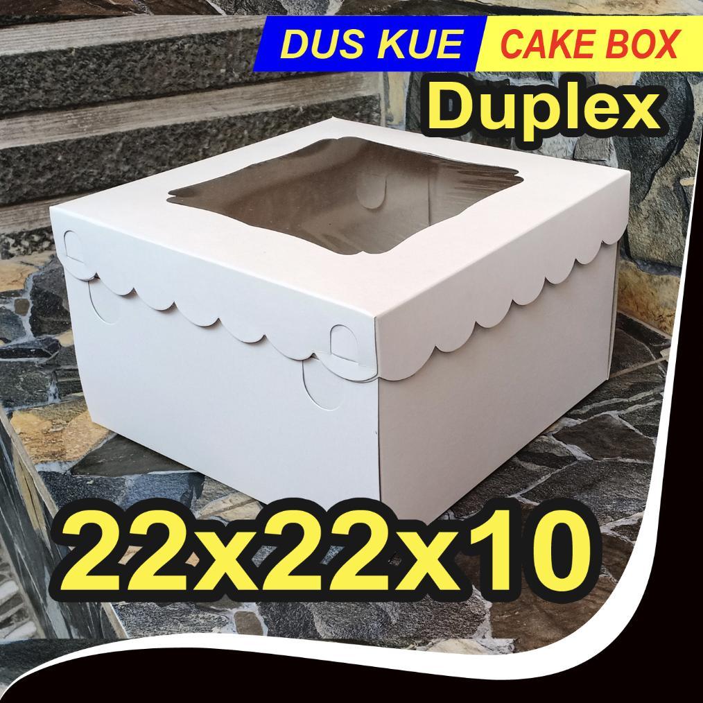 Anjalistoreid Dus 22X22X10/ Tutup Jendela / 22X22/ Dus Bolu/ Dus Kue/ Box Roti/ Cake Box