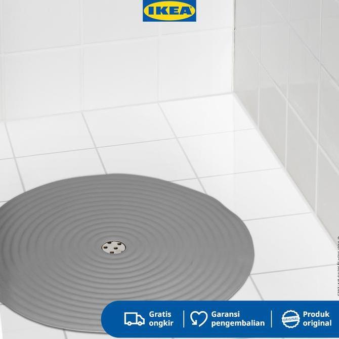 Ikea Doppa Keset Shower Anti Slip Bulat Abu-Abu 46Cm