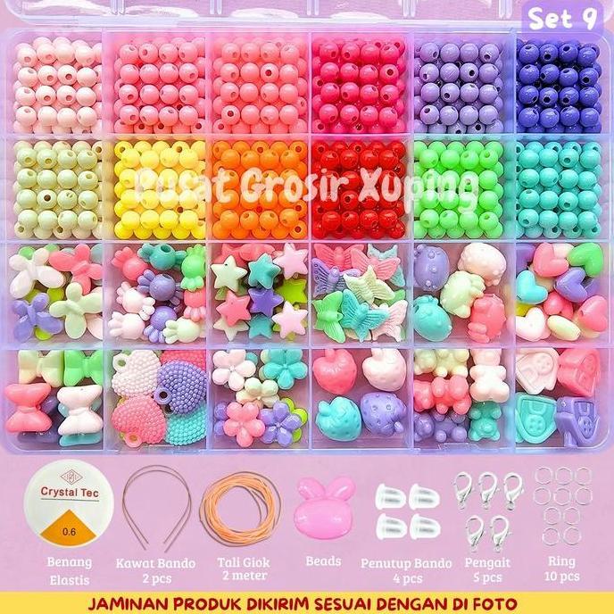 Golden Jewelry - Pernak Pernik Gelang 1 Box Mute Manik Manik - DIY Gelang Manik Manik Aesthetic - DI