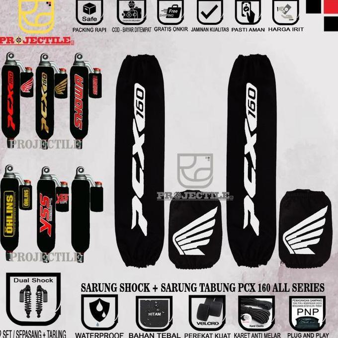sarung shock + sarung tabung PCX NEW sarung shockbreaker cover shock belakang honda PCX ABS PCX CBS 
