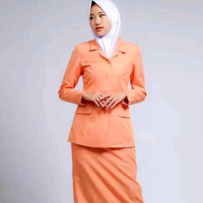 Seragam Kerja Wanita Setelan Blazer DWP Dharma Wanita Persatuan Set Rok Span Panjang