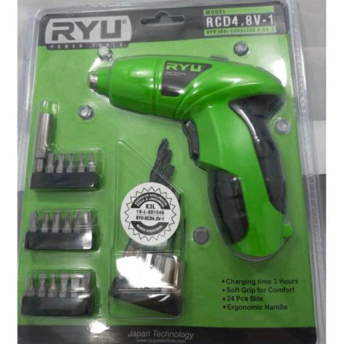 MESIN BOR BATERAI SET 4.8V / MESIN BOR TANGAN RYU