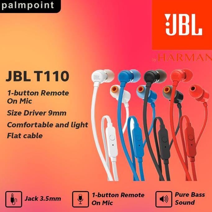 JBL In-Ear Headphone T110 Original