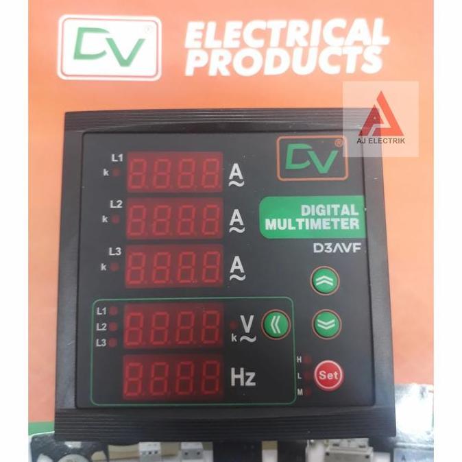 DV Digital Panel Meter DV3AVF / Ampere - Volt - Hz