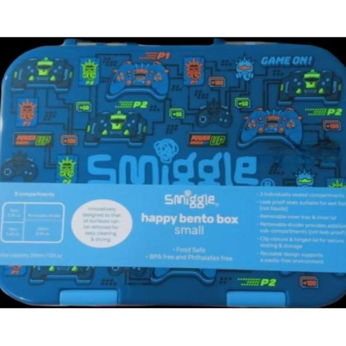 smiggle game on bento box, Bento box Smiggle - Kotak Makan - Lunch Box