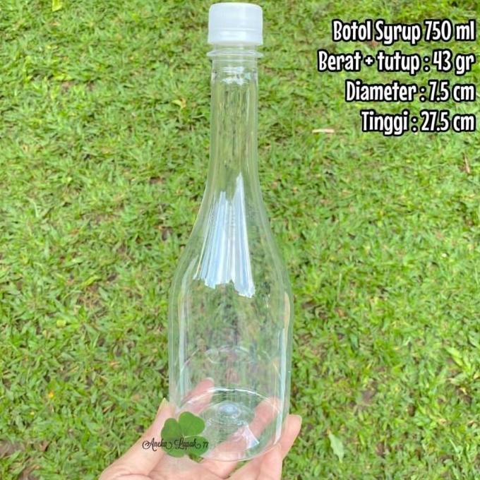 Botol SYRUP 750 ml botol sirup jus botol 750 ml unik PET food grade
