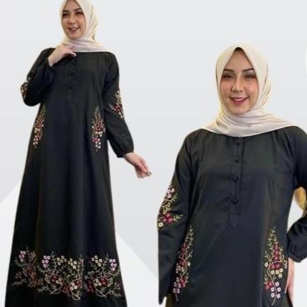 Terbaru Baju Gamis Wanita Dewasa Bahan Bagus Adem Dan Quality Import Bordir Katun