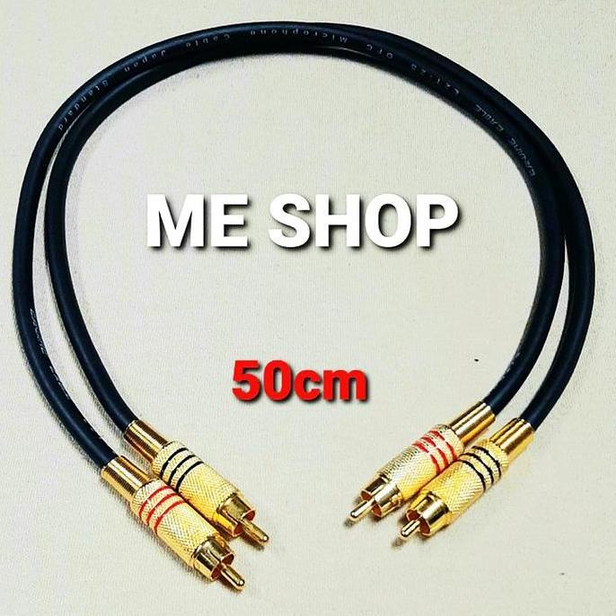 DE27 - Kabel jack RCA pendek - kabel canare rca gold Set Murah