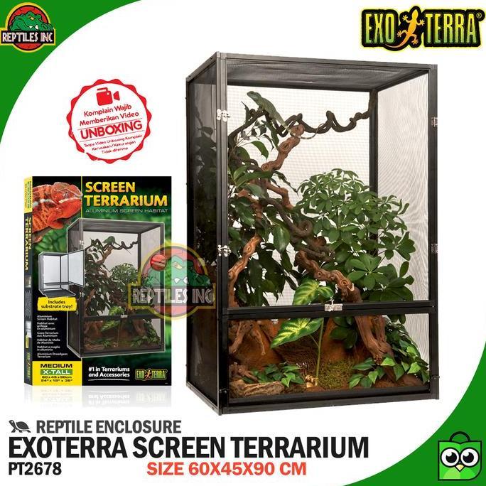 Exoterra Screen Terrarium Kandang Hewan Reptil Iguana Chameleon