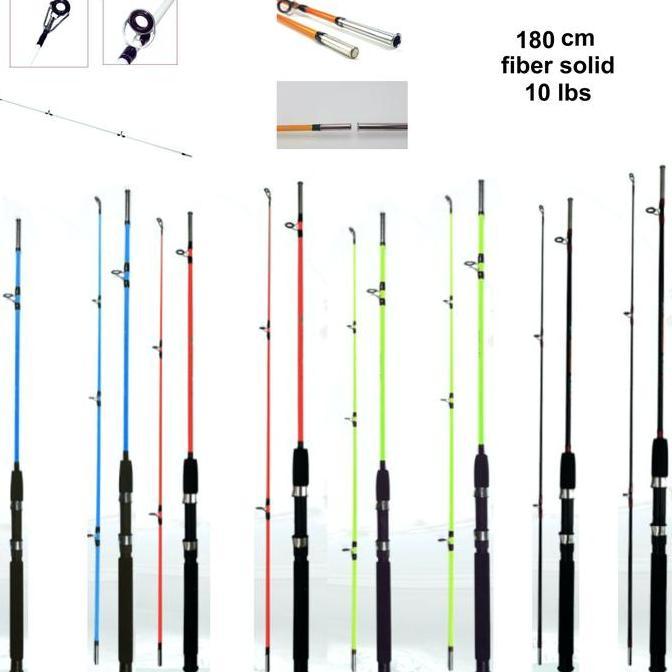 Joran Pancing Sambung Dua 2 Fiber Solid 180Cm