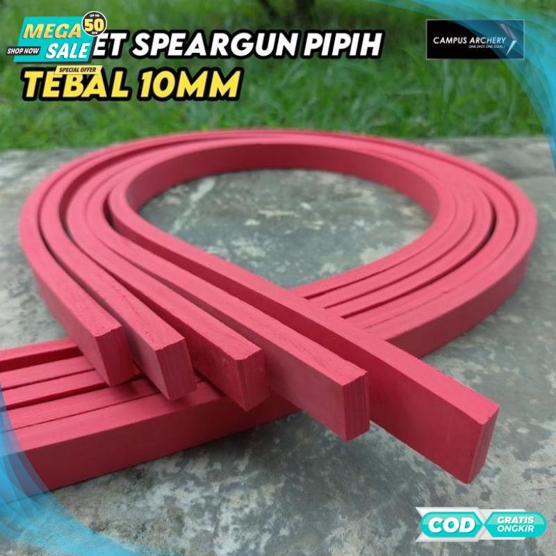 Terbaik KARET SPEARGUN 10MM PIPIH / KARET PANAH IKAN GEPENG 10MM RUBBERBAND SPEARFISHING BEST SELLER