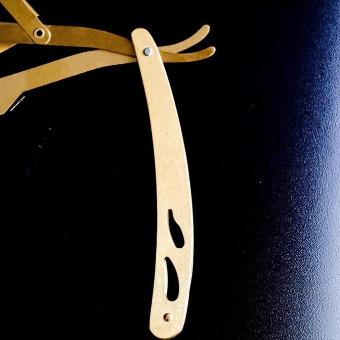RAZOR PISAU CUKUR SHAVING STAINLESS PREMIUM SILET CUKUR GOLD