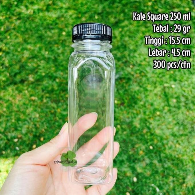 Ready stock Botol Kale Square 250 ml kick 250 botol plastik 250 ml GROSIR DUS