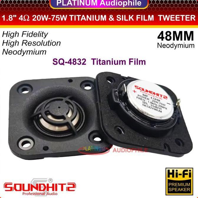 DY113 >> Tweeter 1.8 Inch 48mm Titanium Silk Film Gold High Fidelity Tweter Speaker Soundhits SQ-483