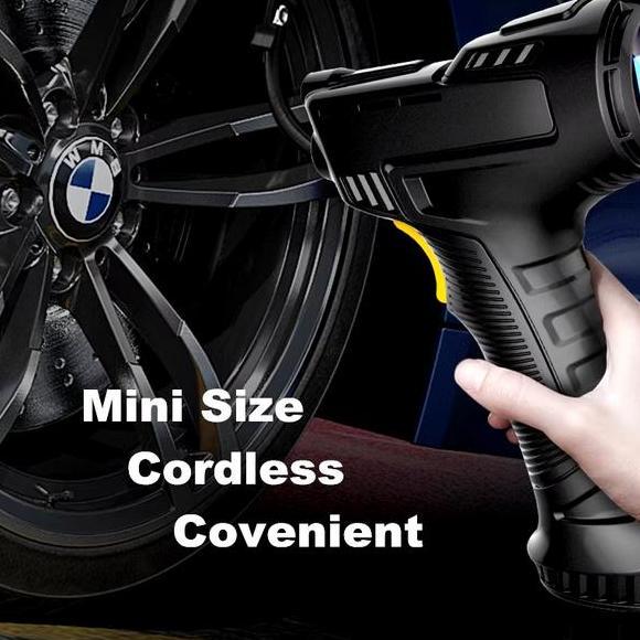 THETA Slyz Pompa Angin Ban Mobil Sepeda Motor Portable Minimalis Elektrik Digital dengan Lampu Sente