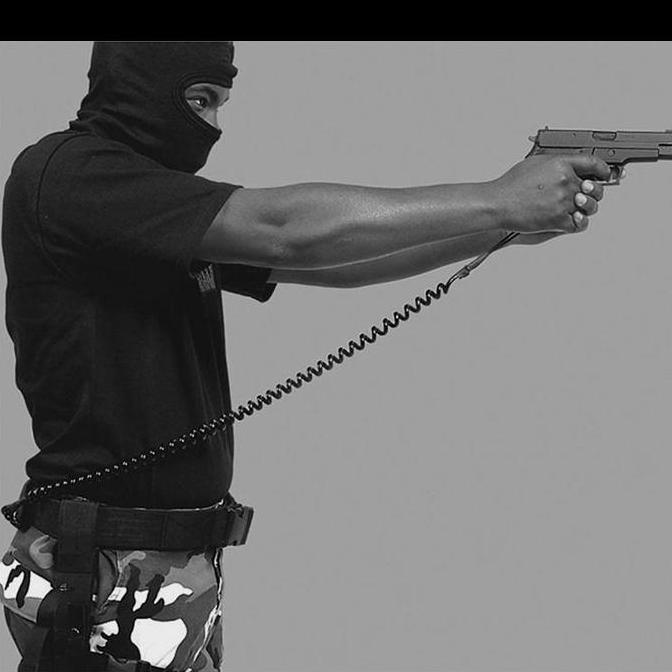 PYON tali sling pistol tactical lanyard spring belt handgun airsoft safety