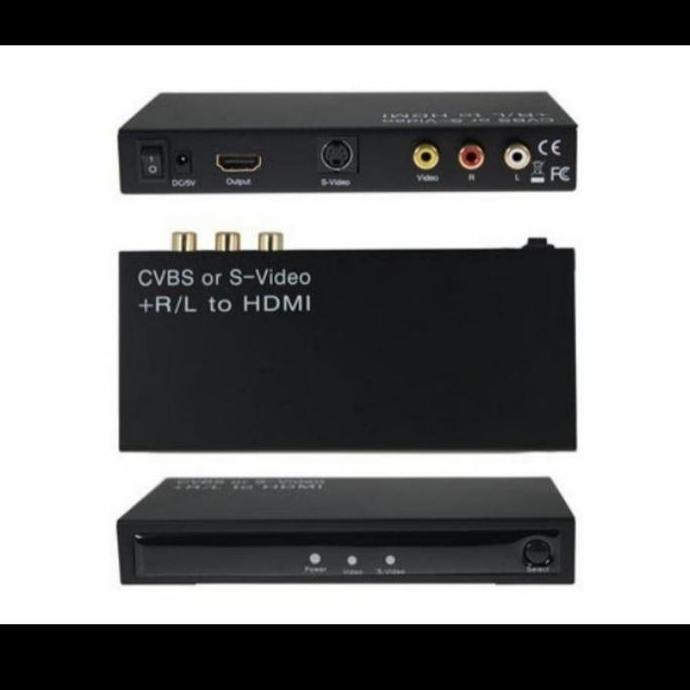 TERBARU - CONVERTER CVBS OR S VIDEO OR AV TO HDMI