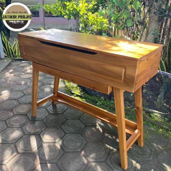 Meja Rias Antik Kayu Jati Perhutani Minimalis
