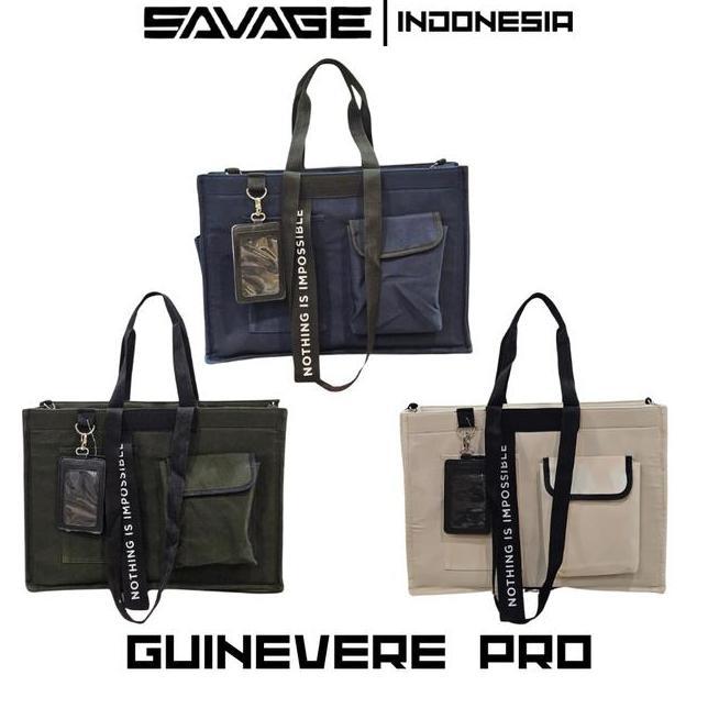 Savage Guinevere Tote Bag Sling Bag Kanvas Multifungsi Berkualitas Aesthetic Canvas Totebag Hitam Ku