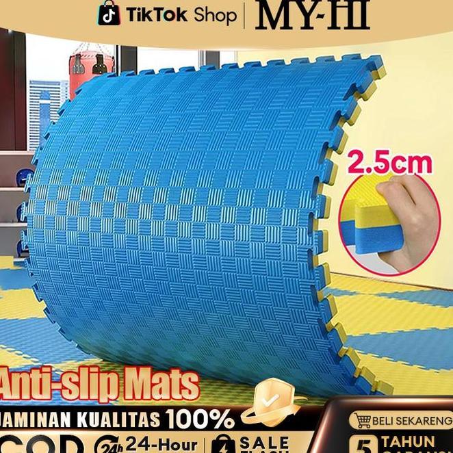 New Sportskaet Taeondo Matras Antiselip Untuk Foam Matras Bela Diri Matras Bermain Anak Tebal 100X10
