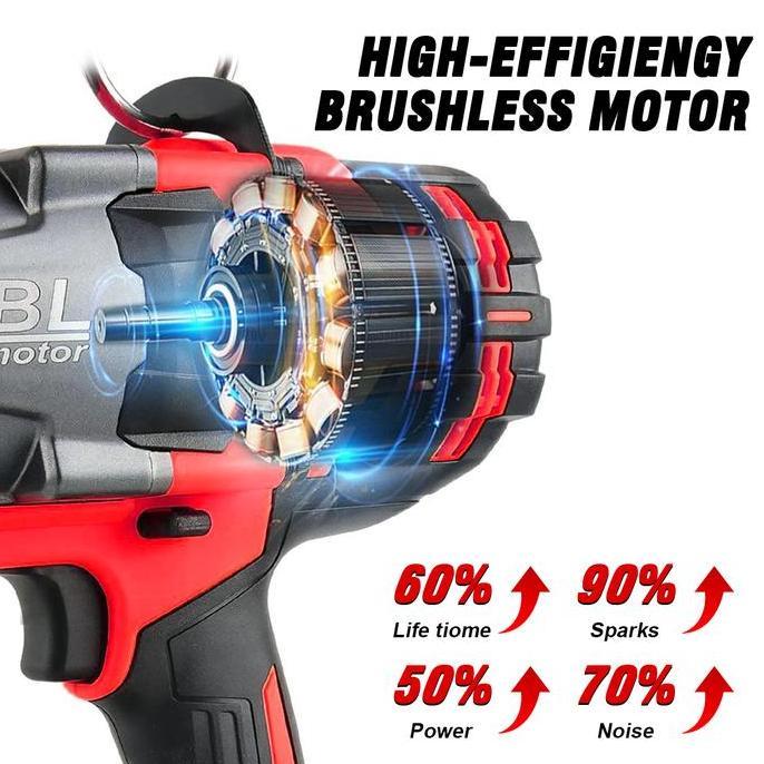 JLD 2100NM Impact wrench Brushless 3/4"  High Torque lmpact Spanner Kit impact wrench 128VF Xtra Jum