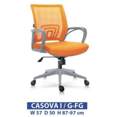 kursi kantor indachi casova hidrolik rangka grey