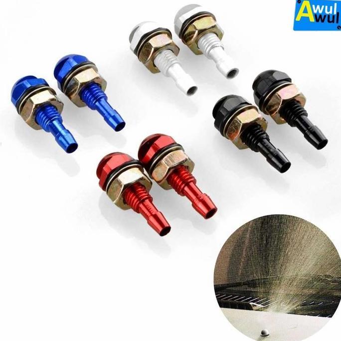 NORTON 2 pcs Nozzle Semprotan Wiper Bulat Aluminium Variasi Mobil Universal