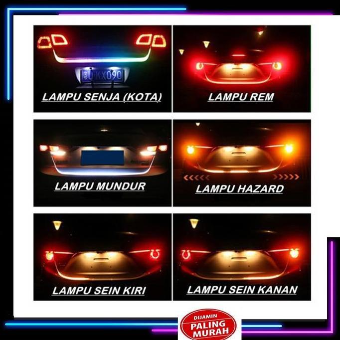 DAIKAKU LAMPU REM BUS RGB LAMPU REM TRUK RGB 12 24 VOLT LED BAGASI RGB 12-24V