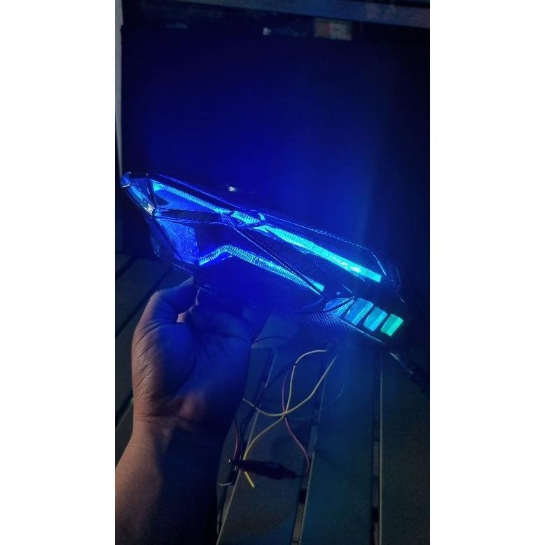 Lampu stoplamp slim frame vario led old