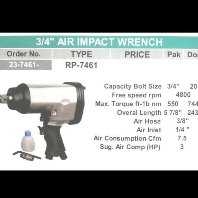 AONI Air Impact Wrench 3/4 inch - Wipro RP7461