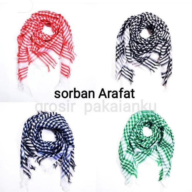 Sorban Tenun Multazam Tebal Sorban Motif Jagung Sorban Arafat Hitamputih Polos Sorban Berkualitas
