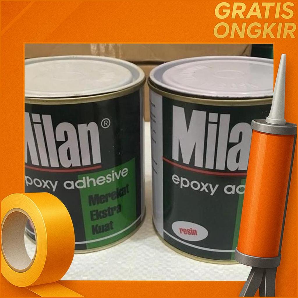 Lem Epoxy Milan 1Set Hardener+Resin 1Kg