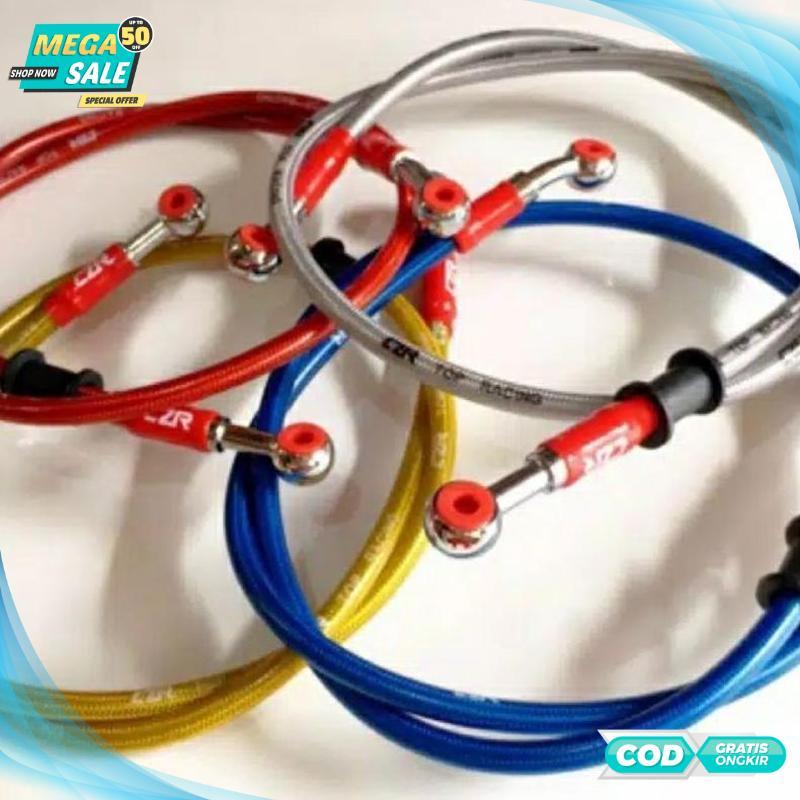 Cuci Gudang Selang Rem Depan & Belakang variasi Carbon Warna Model TDR 60cm 100cm 130cm Universal Mo