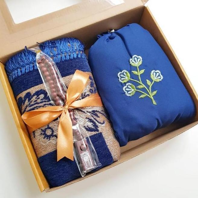 [Barmu] Paket Mukena Dan Sajadah Turki Packing Box Kado Guru Hadiah Ulang Tahun Wedding Hampers Kado
