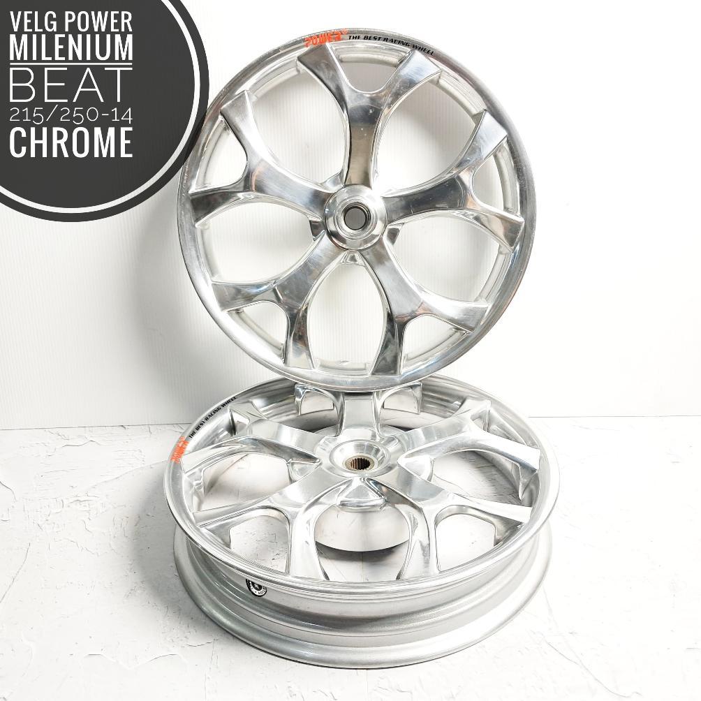 Velg Power Milenium Beat/Vario110/Scoopy Ring 14/Genio ring 14/Spacy ring 14 Crom 215/250x14