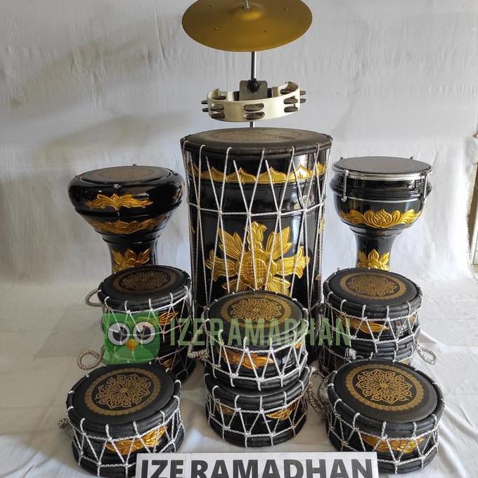 Marawis Ukir Kulit Hitam Full Set Komplit 12 Alat