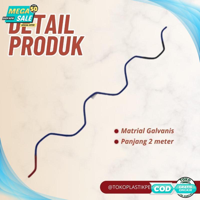 Cuci Gudang Spring Clip 2 Meter Alat Penjepit Plastik UV Green House Klip Hidroponik/Clip Spring Wir