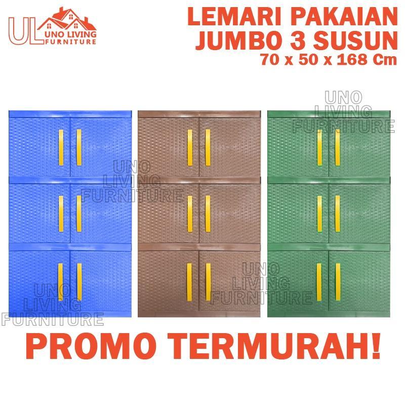 Jumbo Lemari Pakaian Plastik 3 Susun Lemari Plastik My Top Lemari Pintu Jumbo Lemari Lemari Pakaian