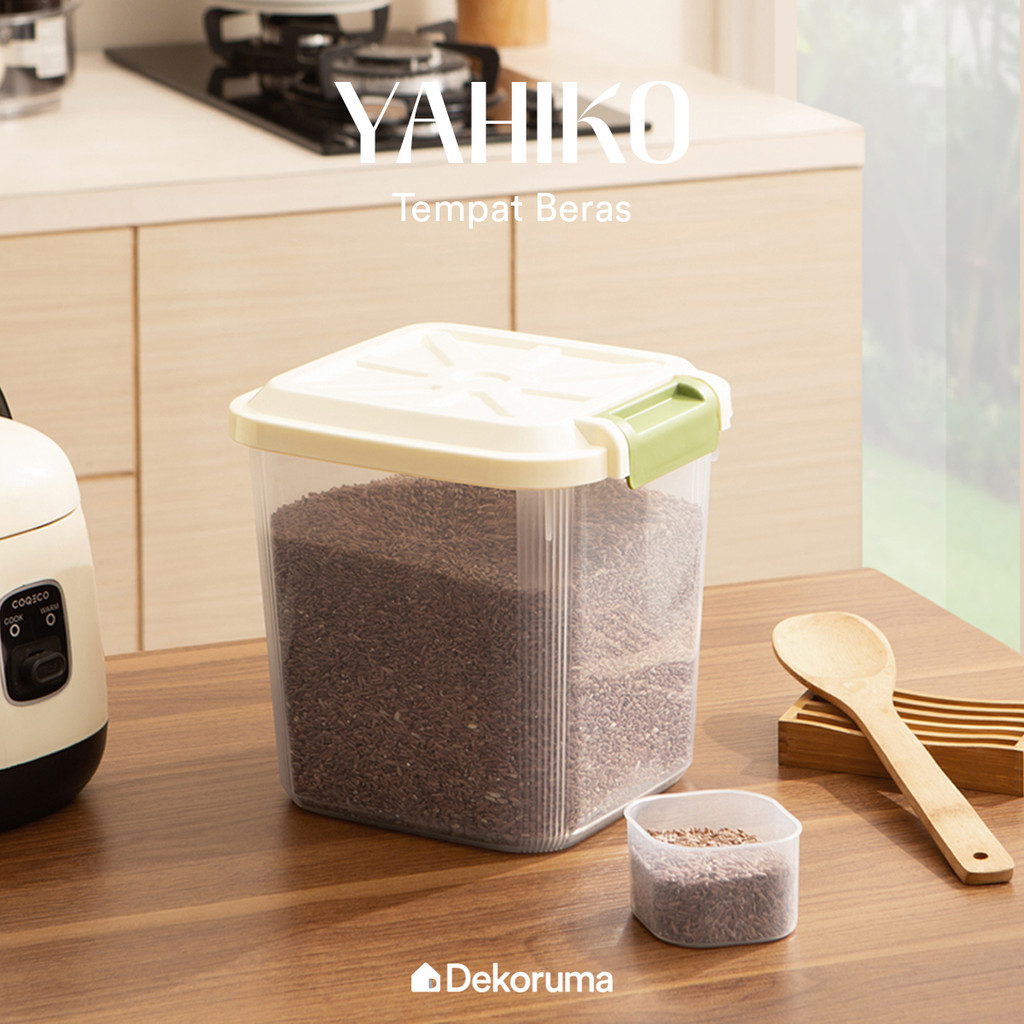 Dekoruma YAHIKO Tempat Beras 5KG / Dispenser Tempat Beras Anti Kutu